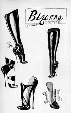 Bizarre Booterie magazine: high-heeled shoes and boots