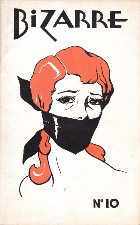 Bizarre Magazine: tearful woman with cloth gag